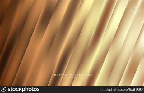 Abstract gold brown stripe light dynamic geometric design modern futuristic technology background texture vector illustration.