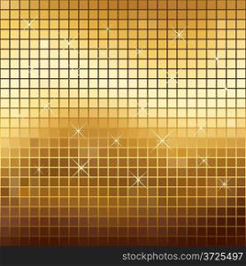 Abstract gold colored sparkling mosaic background.