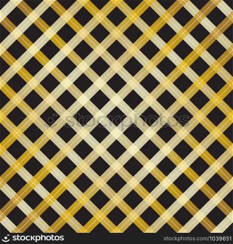 Abstract gold cross line design on black background - Vector Illustration
