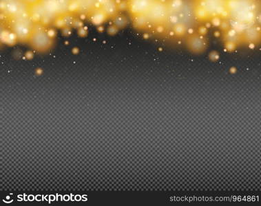 Abstract gold glitters decoration element. Design for artwork, ad, poster. illustration vector eps10