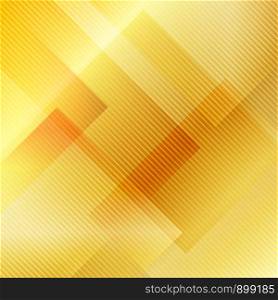 Abstract gold gradient geometric squares overlapping with diagonal lines pattern texture and background. Vector illustration