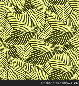 Abstract gold jungle print. Exotic plant. Tropical pattern, palm leaves seamless vector floral background.. Abstract gold jungle print. Exotic plant. Tropical pattern, palm leaves