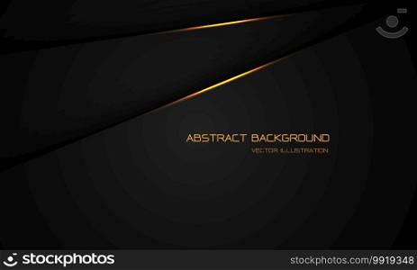 Abstract gold light on black metallic shadow overlap with blank space design modern futuristic background vector illustration.
