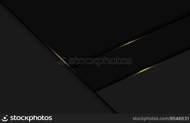 Abstract gold light on grey metallic geometric shadow design modern futuristic technology background vector 
