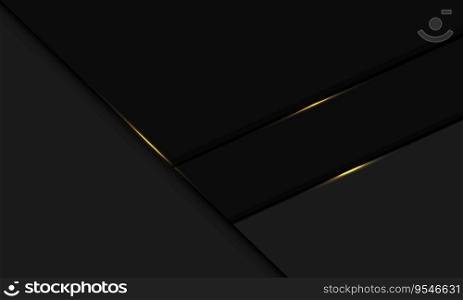 Abstract gold light on grey metallic geometric shadow design modern futuristic technology background vector 
