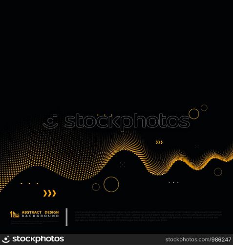 Abstract gold line pattern decoration on blue background. You can use for cover design, geometric pattern, artwork, flyer, design abstract. illustration vector eps10