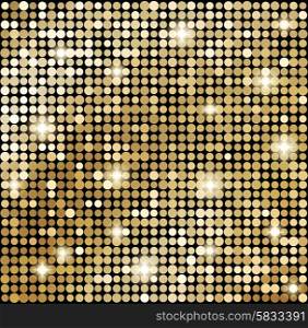 Abstract gold mosaic background.. Vector Abstract gold mosaic background. Disco style