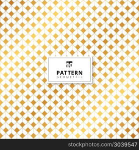 Abstract gold squares dimension pattern on white background. Vector illustration. Abstract gold squares dimension pattern on white background.
