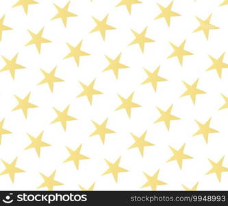 Abstract gold stars modern pattern. Texture of gold foil. Celebration, Falling golden abstract decoration for party, birthday celebrate, anniversary or event, festival decor. illustration - Vector 