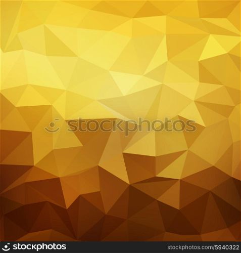 Abstract Gold vector background. Abstract color mosaic background. Gold vector background