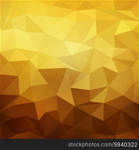 Abstract Gold vector background. Abstract color mosaic background. Gold vector background