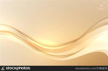 Abstract Gold Waves background. Shiny golden moving lines design element for gift, greeting card and disqount voucher. Vector Illustration. Abstract Gold Waves. Shiny golden moving lines design element for greeting card and disqount voucher.