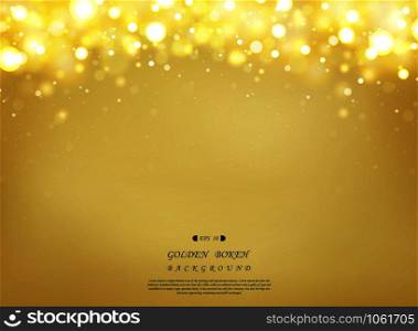 Abstract golden background with glitters decorative on top, adjusting in various ways for presenting. vector eps10