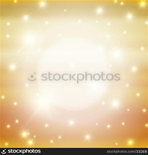 Abstract Golden Background With Lights