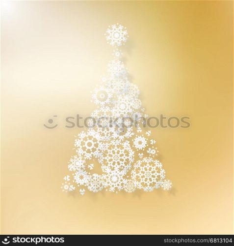 Abstract golden christmas tree. EPS 10. Abstract golden christmas tree.