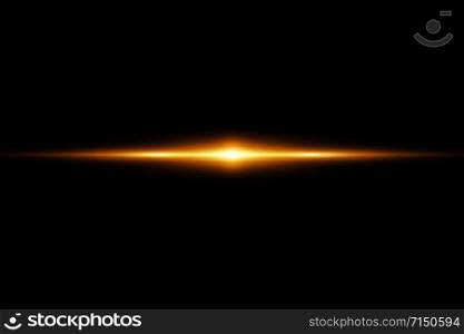 Abstract golden lights lines on black background vector illustration. Easy replace use to any image. A bright flash of light on the line.. Abstract golden lights lines on black background vector illustration. A bright flash of light on the line