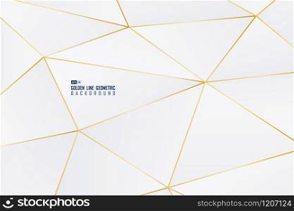 Abstract golden line decorative of geometric shape with gradient white background. Use for ad, poster, artwork, template design, print, artwork. illustration vector eps10