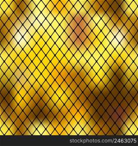 Abstract golden seamless background with diamonds on black