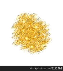 Abstract Golden Sparkles on White Background. Illustration Abstract Golden Sparkles on White Background. Gold Glitter Blob Isolated - Vector