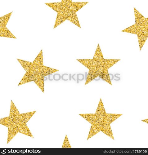 Abstract Golden Star Seamless Pattern Background Vector Illustration EPS10. Abstract Golden Star Seamless Pattern Background Vector Illustra