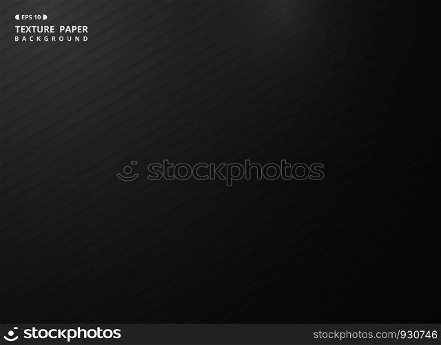 Abstract gradient black color stripe line texture background of texture page. Using for texting gradient background. vector eps10