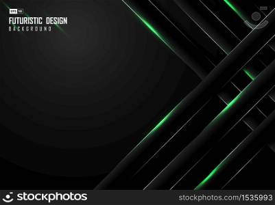 Abstract gradient black template with rectangle design of pattern in green laser decorative background. Use for ad, poster, artwork, template design, print. illustration vector eps10