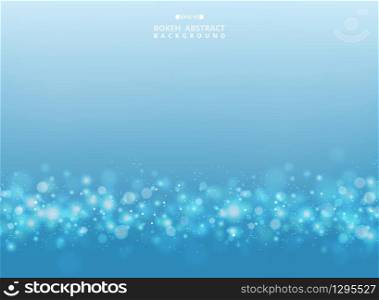 Abstract gradient blue and white design with pattern dots bokeh background. Decorate for ad, poster, artwork, template design, print. illustration vector eps10