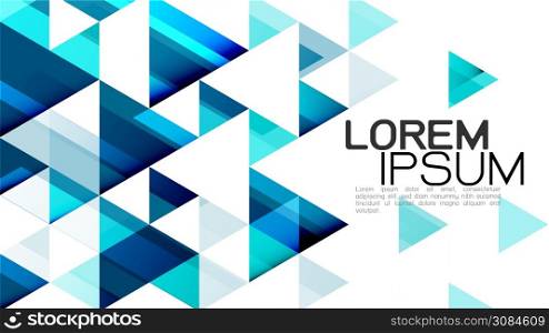 Abstract gradient blue background with mixed geometric template and modern overlapping on white background and space for text. Vector illustration