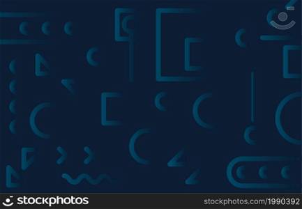 Abstract gradient blue geometric shade design of colour artwork template. Simple design of pattern background. Illustration vector