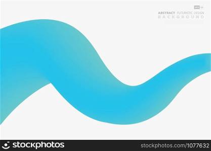 Abstract gradient blue green wavy design decoration background. Use for poster, template, artwork, ad, cover design, headline. illustration vector eps10