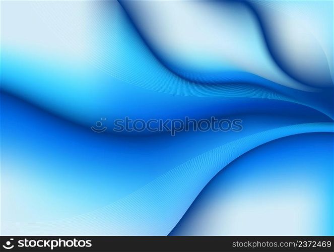 Abstract gradient blue mesh design decorative of wavy background. Well organized objects for usage. Illustration vector