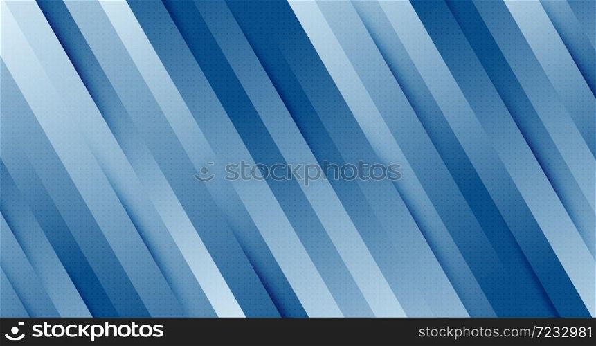 Abstract gradient blue of pattern lines template with halftone decoration background. Use for ad, poster, artwork, cover, presentation. illustration vector eps10