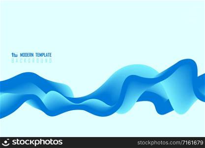 Abstract gradient blue of wavy pattern design background. Decorate for poster, template, ad, artwork, design. illustration vector eps10