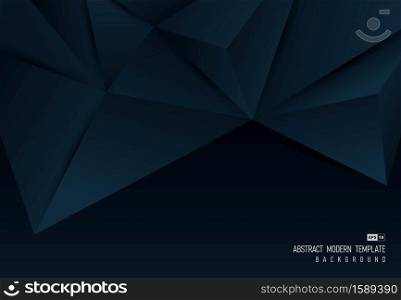 Abstract gradient blue polygon pattern design of technology background. illustration vector eps10