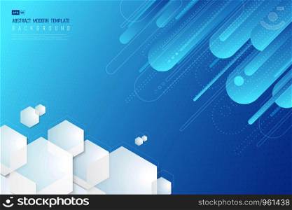 Abstract gradient blue tech background geometric. Use for poster, card, artwork, template design, presentation. illustration vector eps10