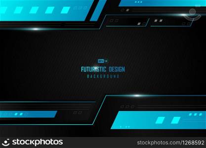 Abstract gradient blue technology design of futuristic template artwork background. Use for ad, poster, artwork, template design, print. illustration vector eps10