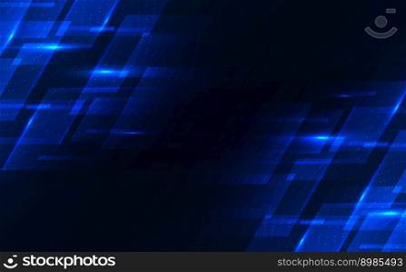 Abstract gradient blue technology design with circles rounded pattern decoration template. Overlapping design with symmetric tech design background. Vector