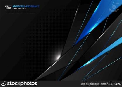 Abstract gradient blue technology glossy template design background. Decorate for ad, poster, template, artwork, print. illustration vector eps10
