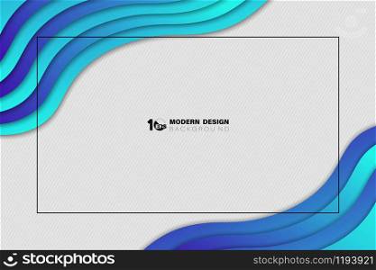 Abstract gradient blue wavy pattern design on white line texture background. Decorate for ad, poster, template design, artwork. illustration vector eps10