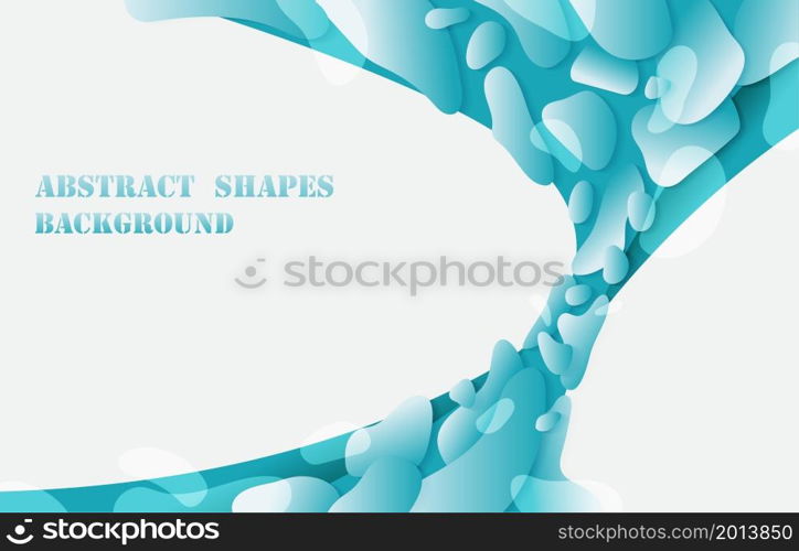 Abstract gradient blue wavy style of sky template color organics template. Futuristic design template of artwork background. Illustration vector