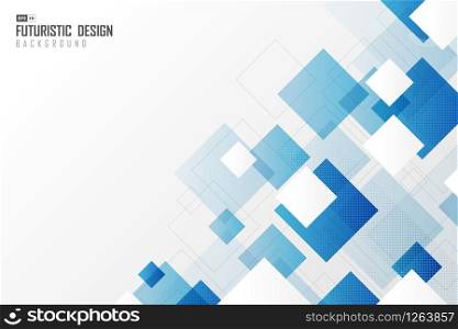 Abstract gradient blur square tech design technology pattern background. Use for ad, poster, artwork, template design, print. illustration vector eps10