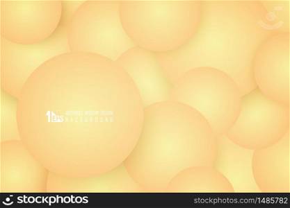 Abstract gradient bubble design of yellow pattern element background. Decorate for ad, poster, template design. illustration vector eps10