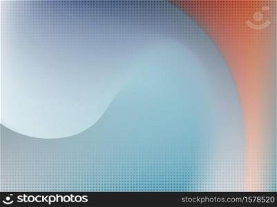 Abstract gradient colorful design template of swirl with halftone design decoration background. Use for ad, poster, template design, print. illustration vector eps10