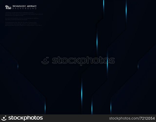 Abstract gradient dark blue technology template background. You can use for ad, poster, artwork, tech template design, artwork. illustration vector eps10