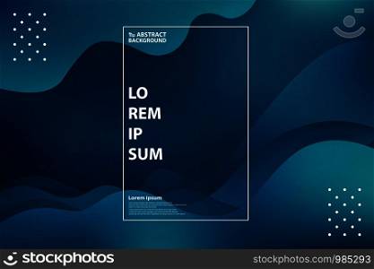 Abstract gradient dark blue wavy tech line of techno decoration design. You can use for web design, ad, poster, artwork, template. illustration vector eps10