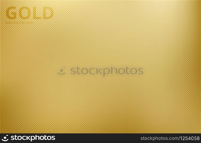 Abstract gradient golden desing of mesh background with halftone. Decorate for ad, poster, artwork, template design, print. illustration vector eps10