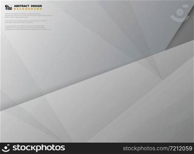 Abstract gradient gray and white color paper cut design template vector. You can use for ad, poster, artwork, print, a4, annual report. illustration vector eps10