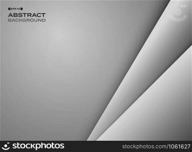 Abstract gradient gray papercut background with copy space, vector eps10