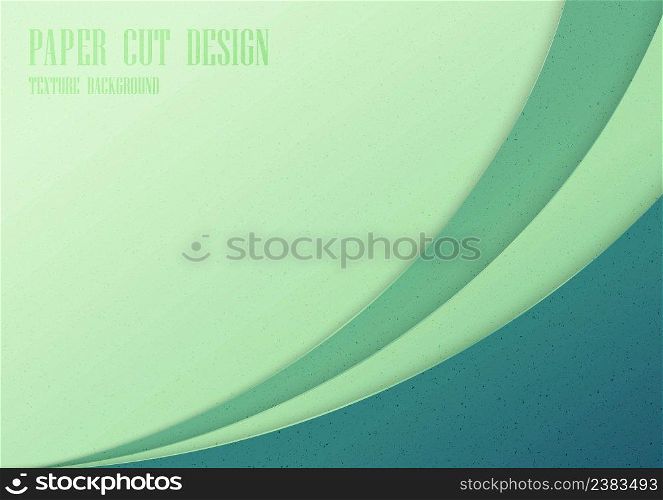 Abstract gradient green and yellow template design paper cut. Artwork decorative style of minimal background. Illustration vector