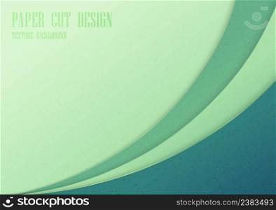 Abstract gradient green and yellow template design paper cut. Artwork decorative style of minimal background. Illustration vector